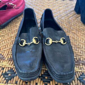 Black Leather Gucci Loafers
